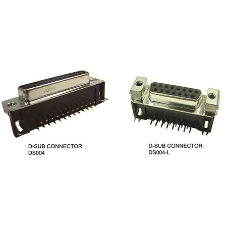 Right Angle D Sub Connector - DS004-XXXX / DS004L-XXXX